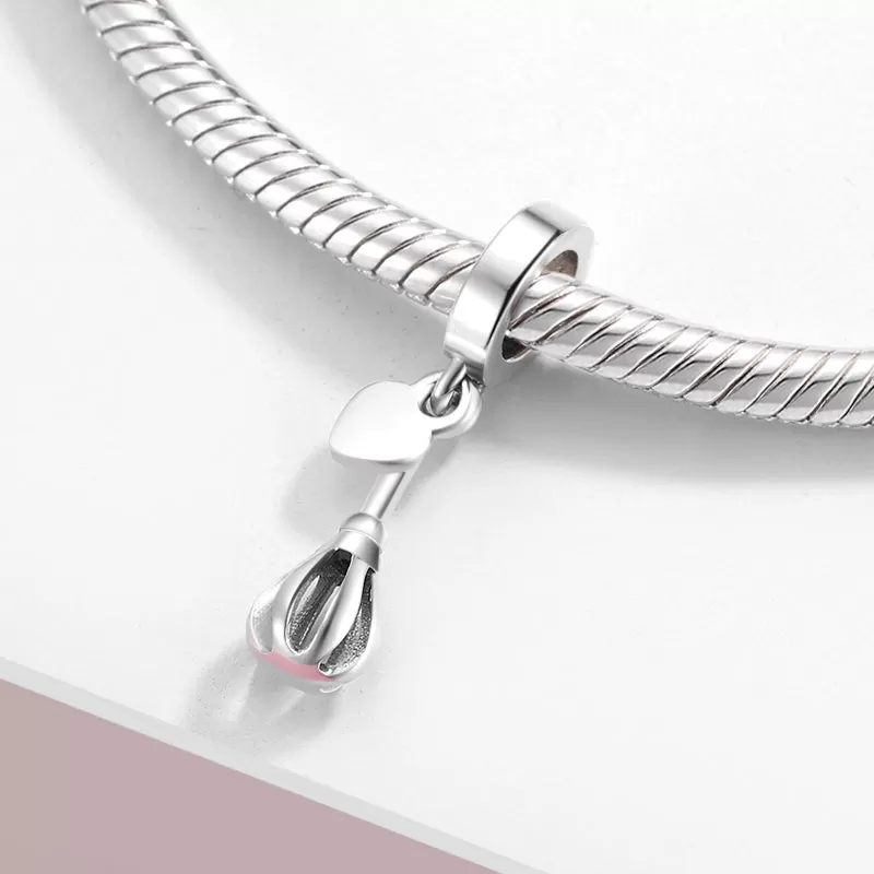 Silver Ribbon Charms Jewelry For Women