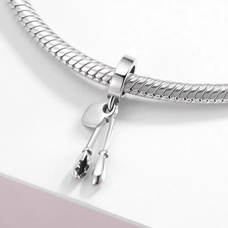 Silver Ribbon Charms Jewelry For Women