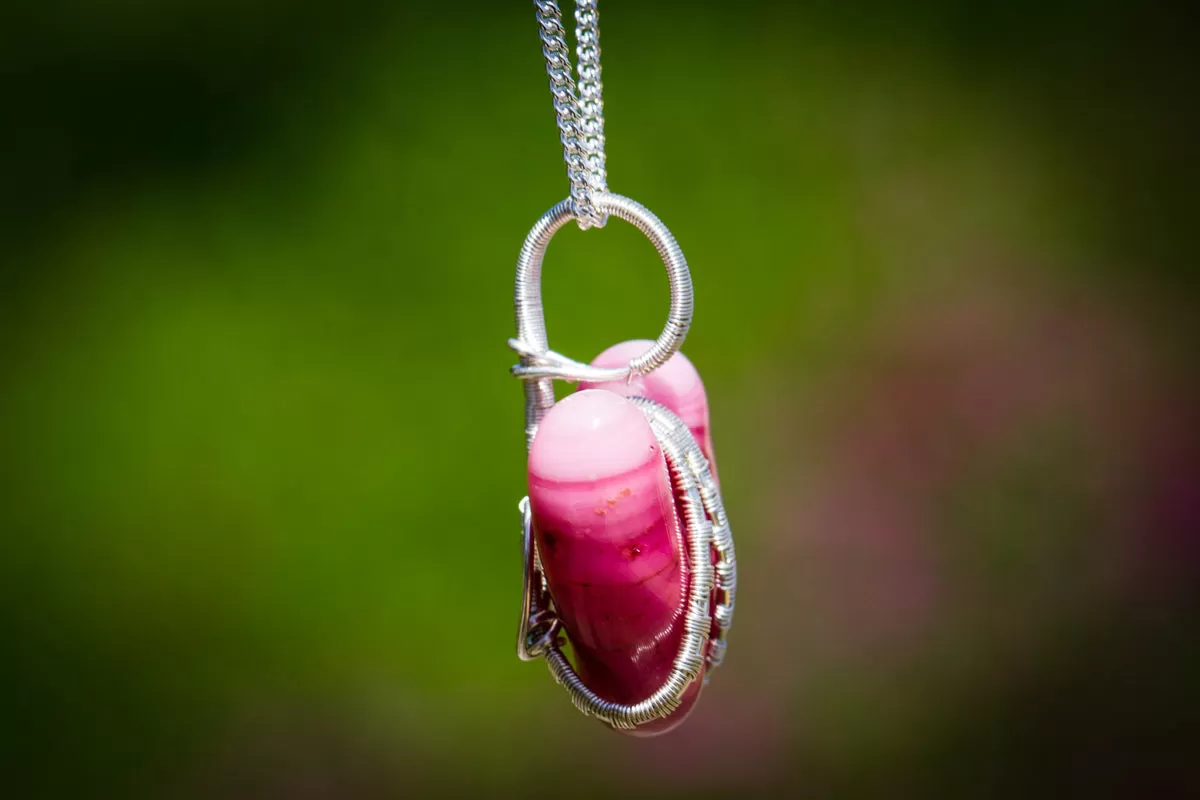 Silver Wire Wrapped Glass Heart with Cremation Ashes