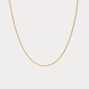 Simple Gold Little Ball Link Necklace