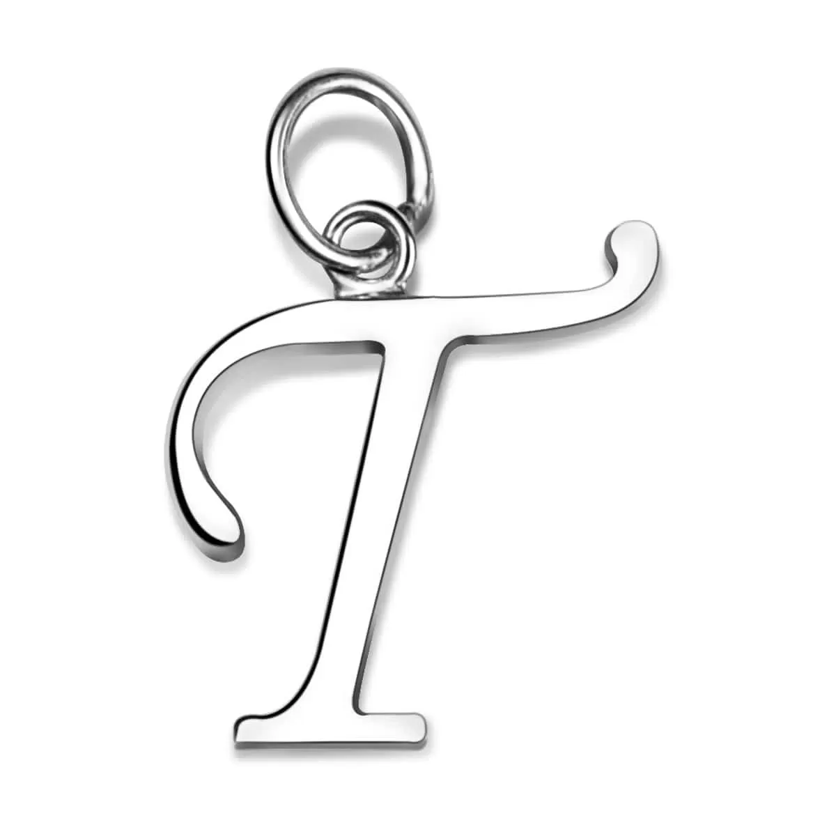 Simple Initial Sterling Silver Pendants, 26 Alphabets