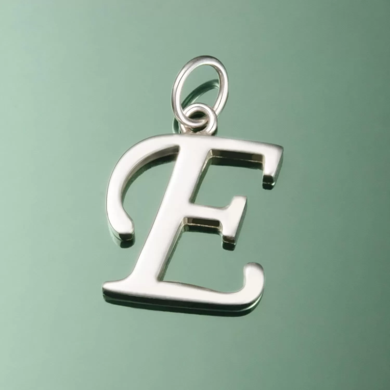 Simple Initial Sterling Silver Pendants, 26 Alphabets