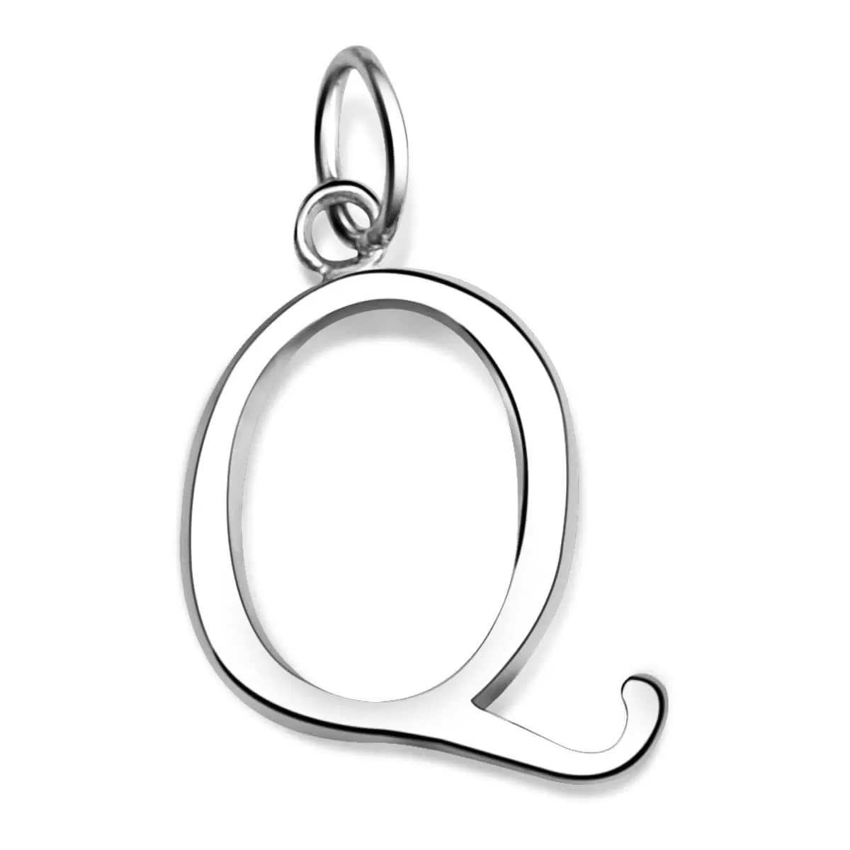 Simple Initial Sterling Silver Pendants, 26 Alphabets