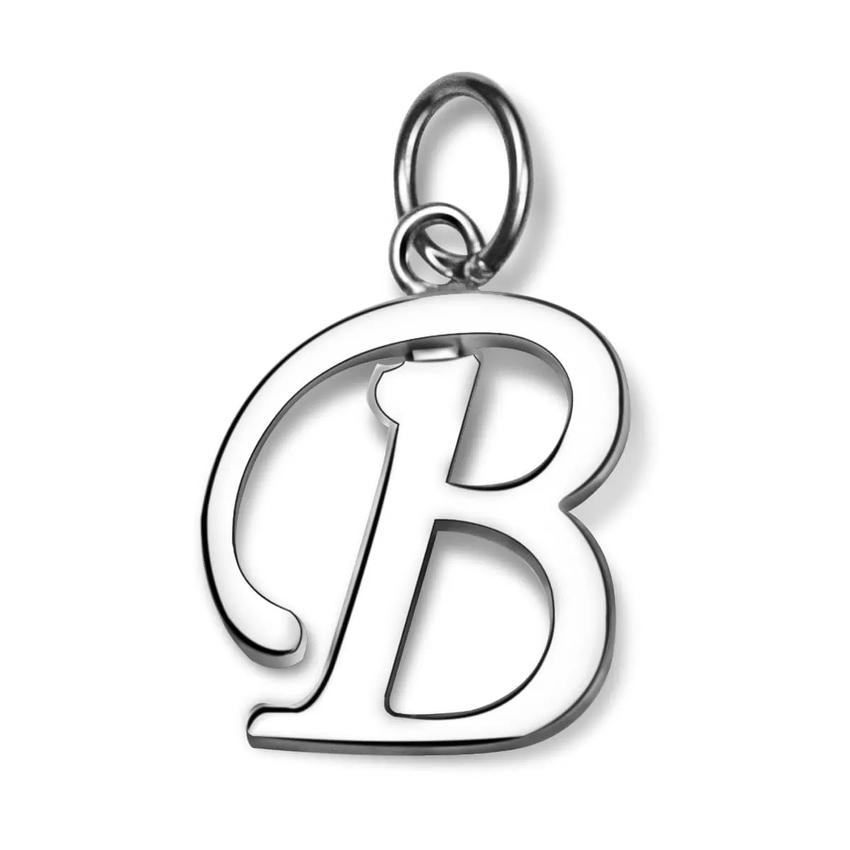 Simple Initial Sterling Silver Pendants, 26 Alphabets