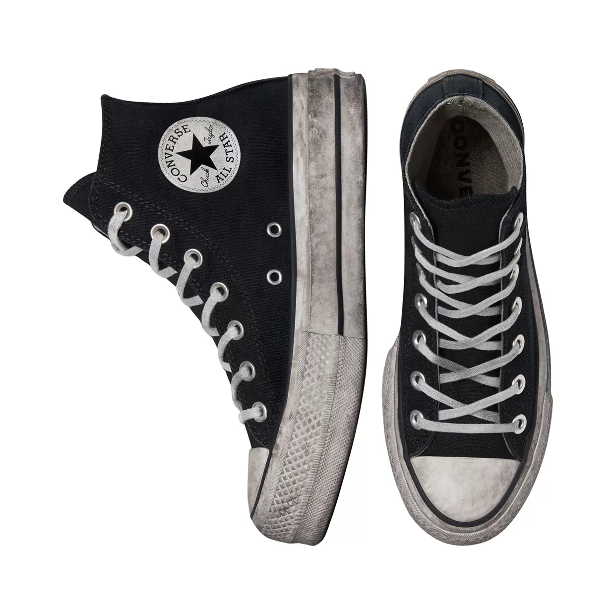 Sneakers Donna Converse Chuck Taylor All Star Platform Smoked Canvas Nero