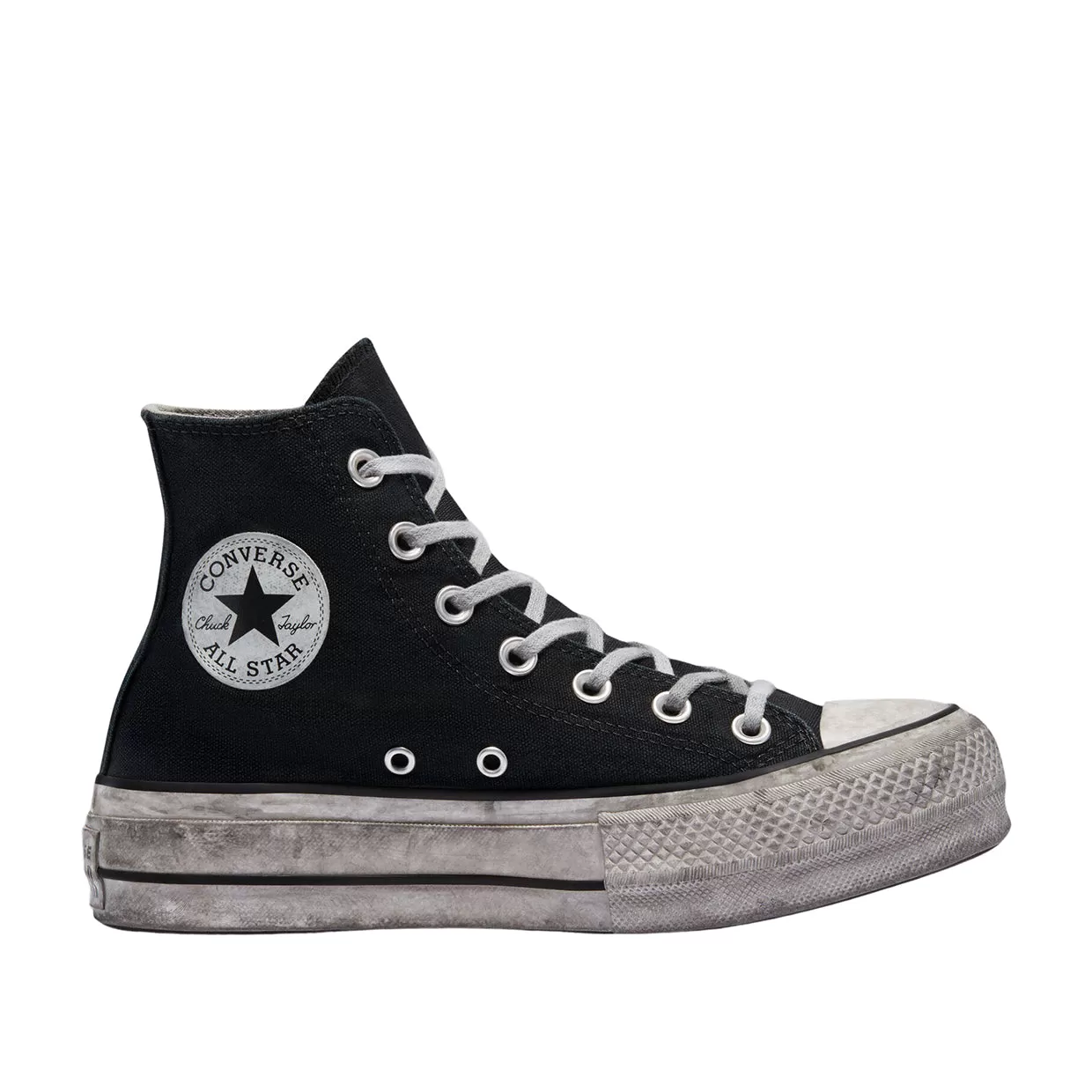 Sneakers Donna Converse Chuck Taylor All Star Platform Smoked Canvas Nero