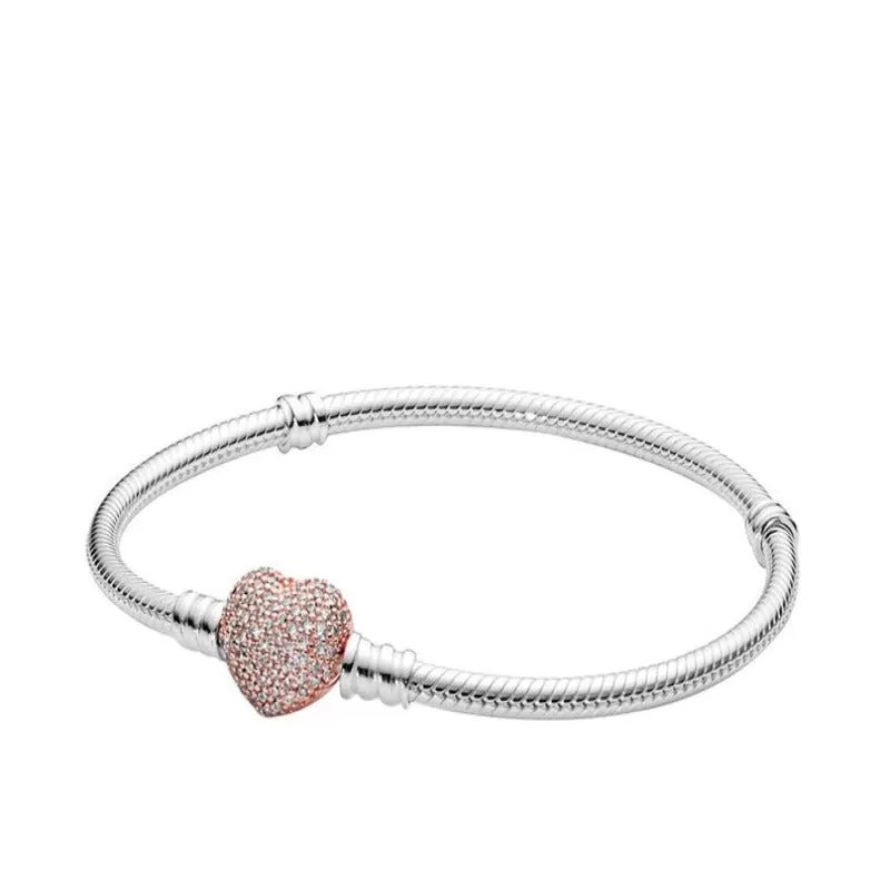 Solid Silver Classic Charms Round Bracelet