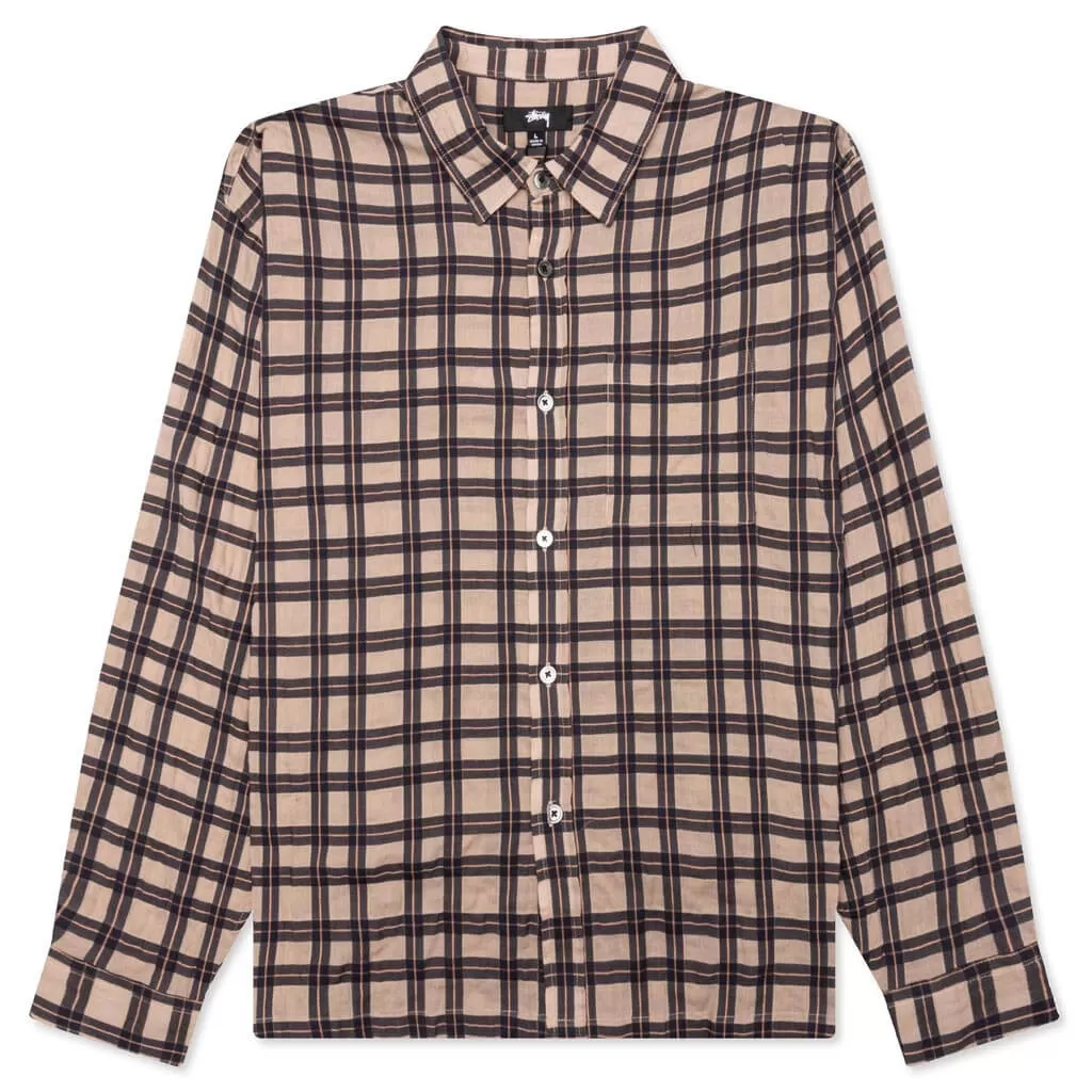 Sonoma Plaid L/S Shirt - Tan