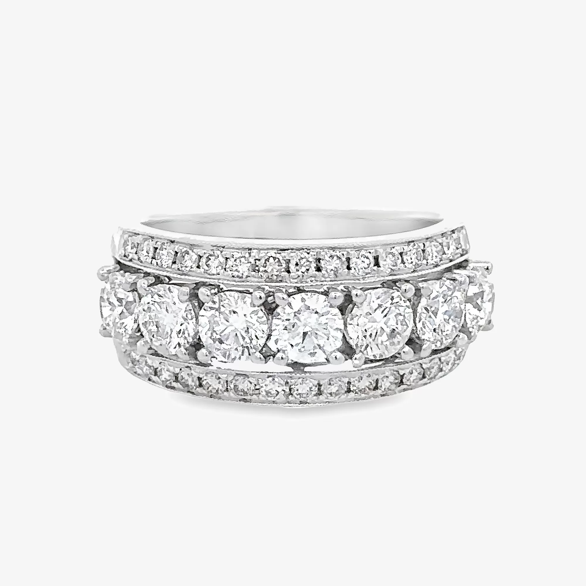 Stacked 3 in 1 Diamond Ring