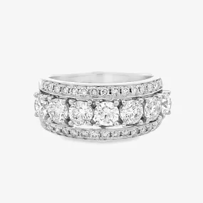 Stacked 3 in 1 Diamond Ring