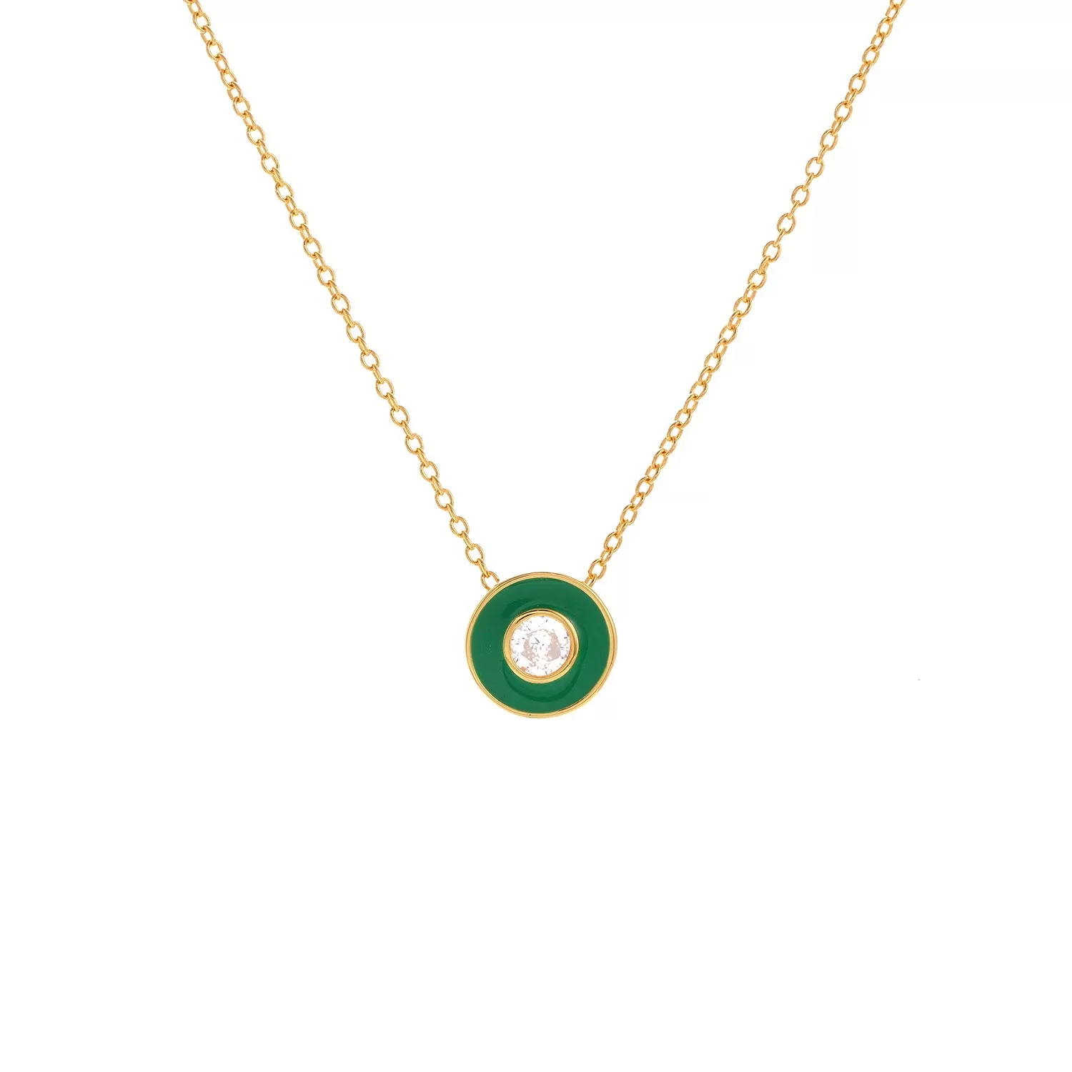 Sterling Silver Enamel Necklace