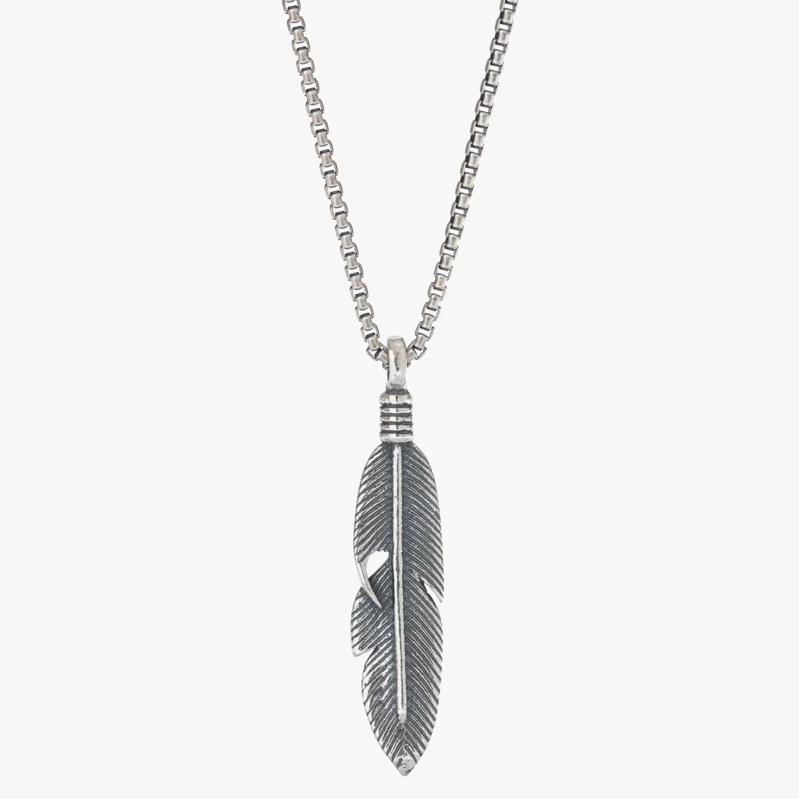 Sterling Silver Feather Necklace