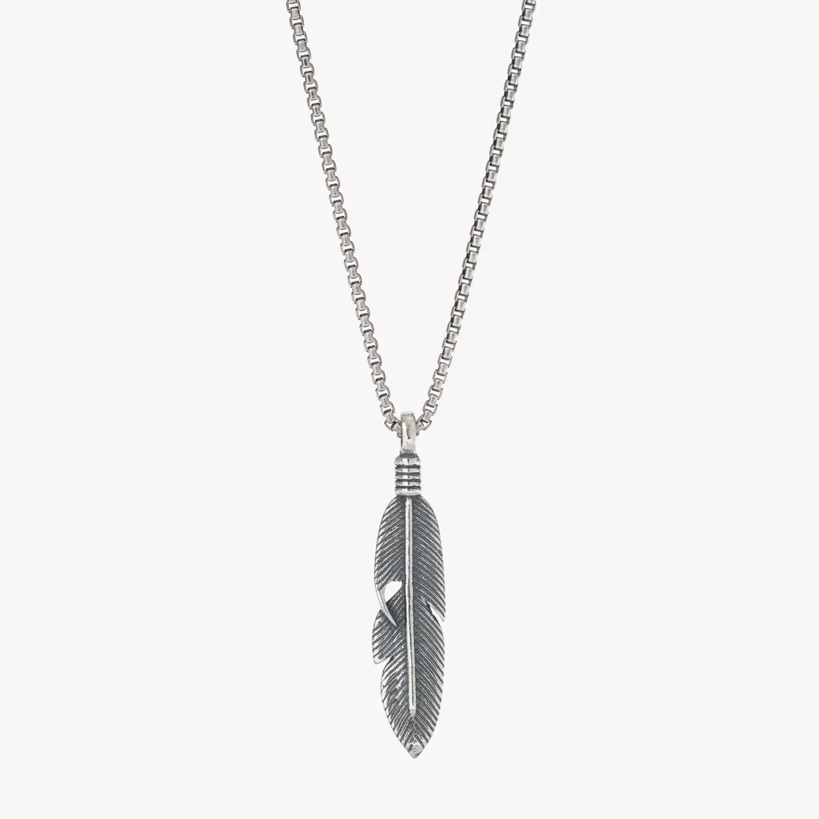 Sterling Silver Feather Necklace