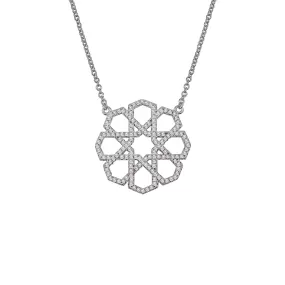 Sterling Silver Pave Marrakesh Style Necklace