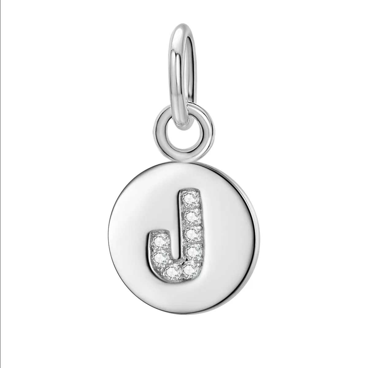 Sterling Silver Round 26 Letter Pendant