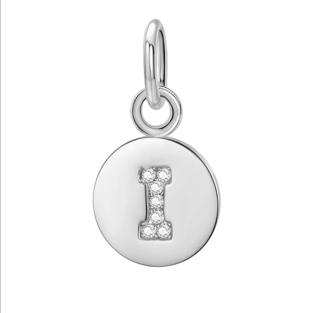 Sterling Silver Round 26 Letter Pendant