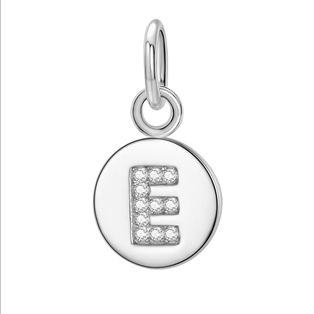 Sterling Silver Round 26 Letter Pendant