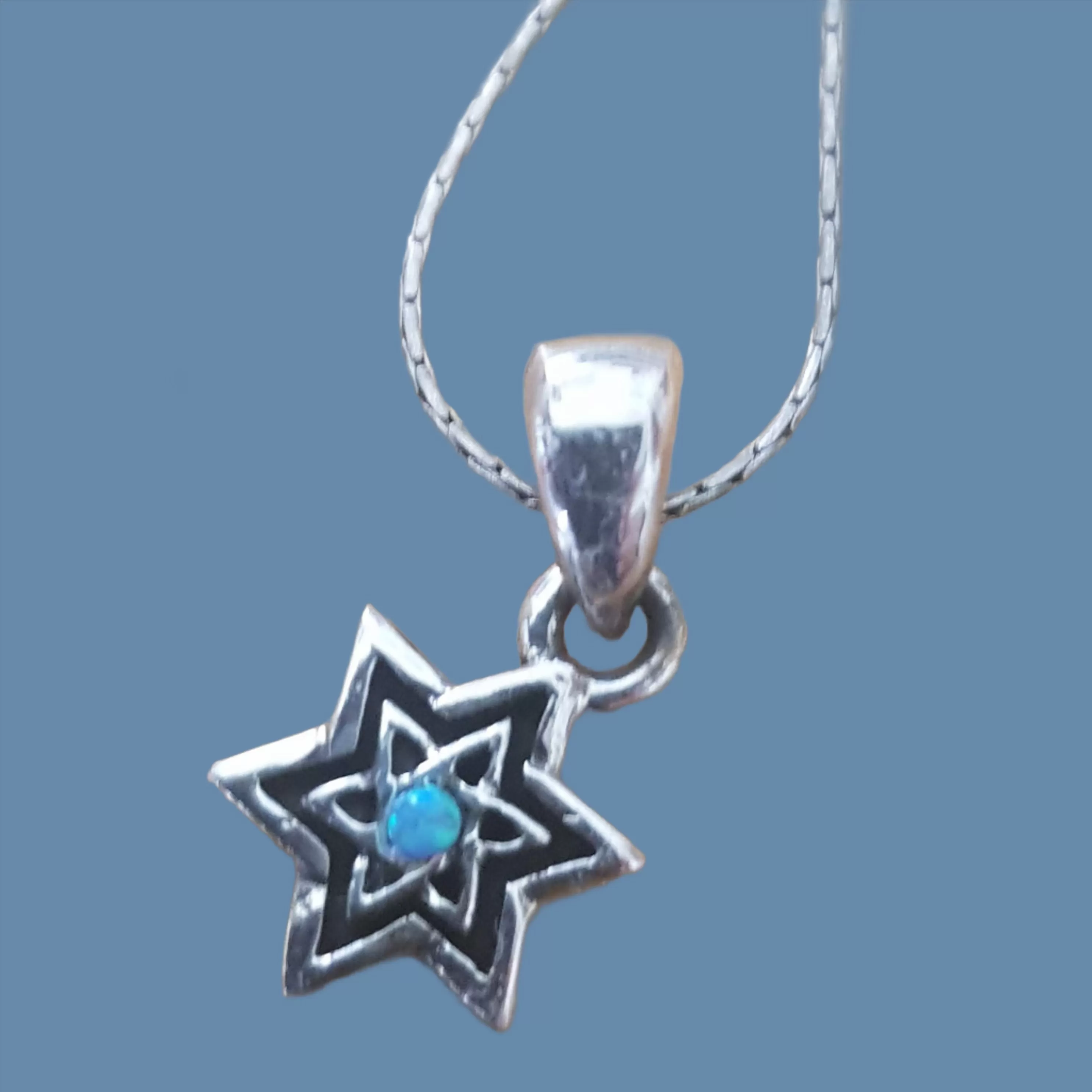 Sterling Silver Star of David pendant, Jewish jewelry