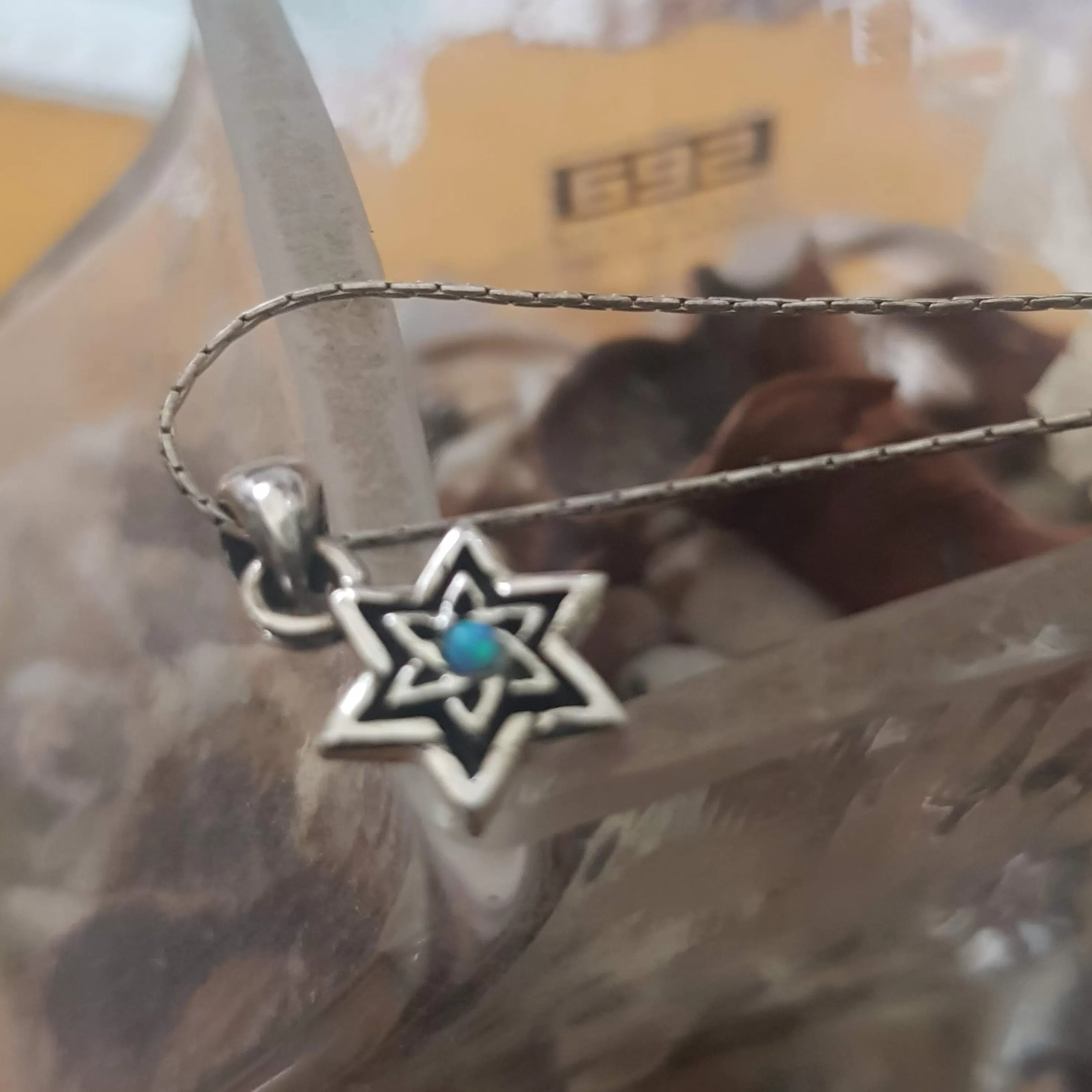 Sterling Silver Star of David pendant, Jewish jewelry