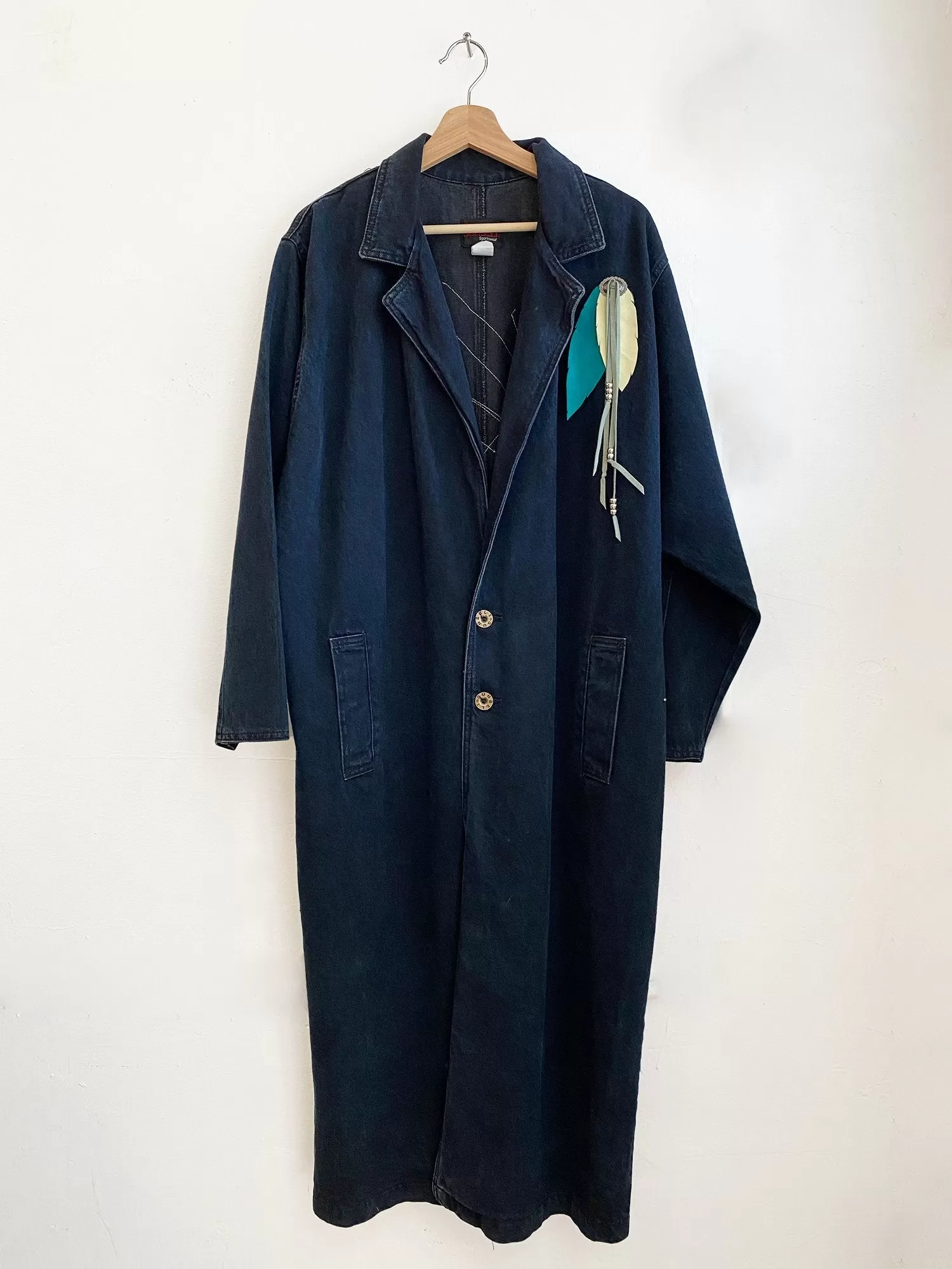 Sunbelt Dark Wash Denim Duster w/ Applique