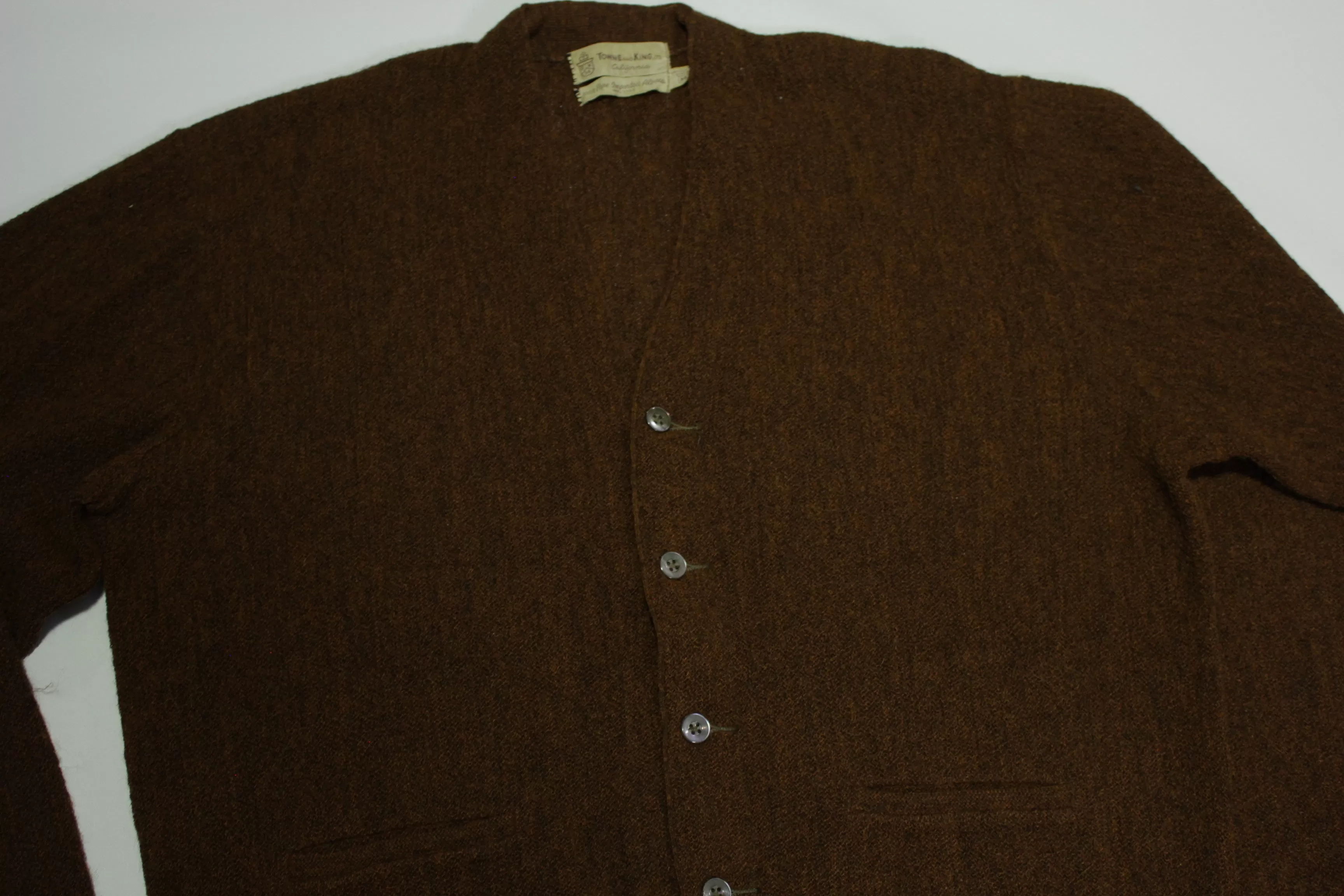 Towne and King California Vintage 60s Alpaca Wool Cardigan Sweater