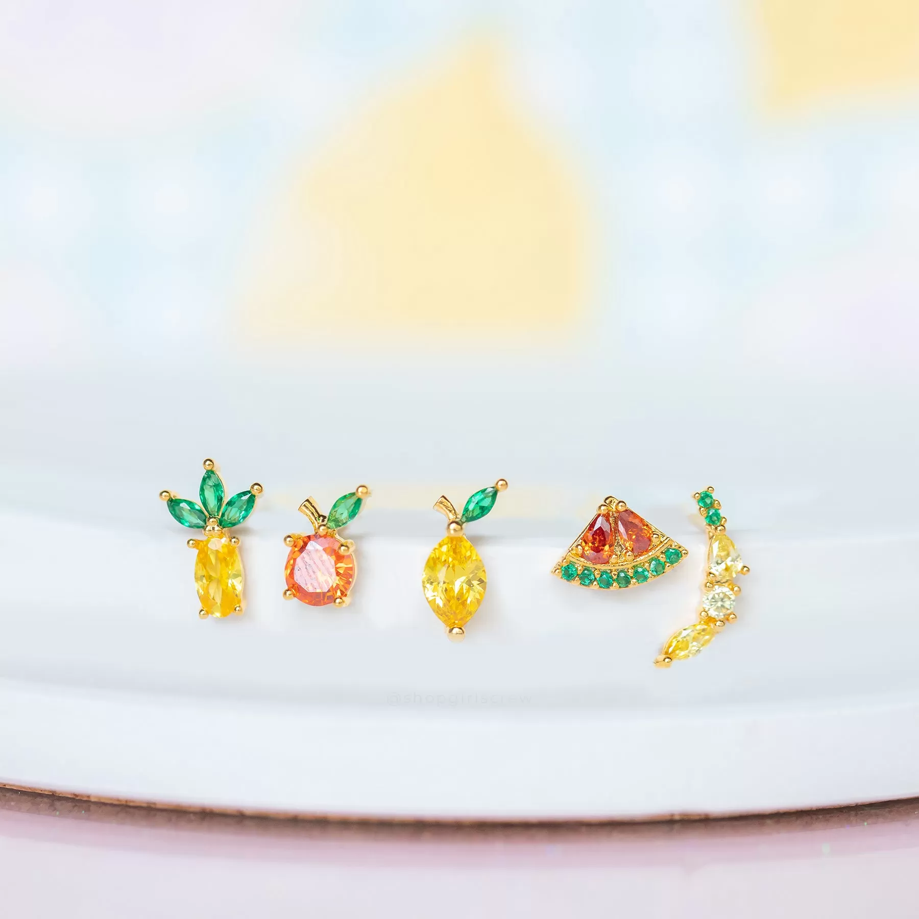 Tropical Fruit Basket Stud Set