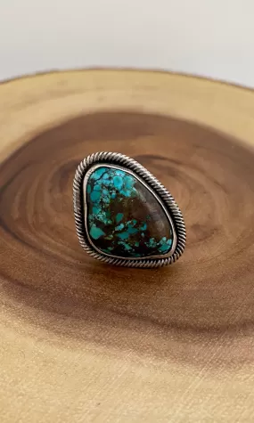 TWISTED UP Chimney Butte Sterling Silver & Turquoise Ring | Size 6 1/4