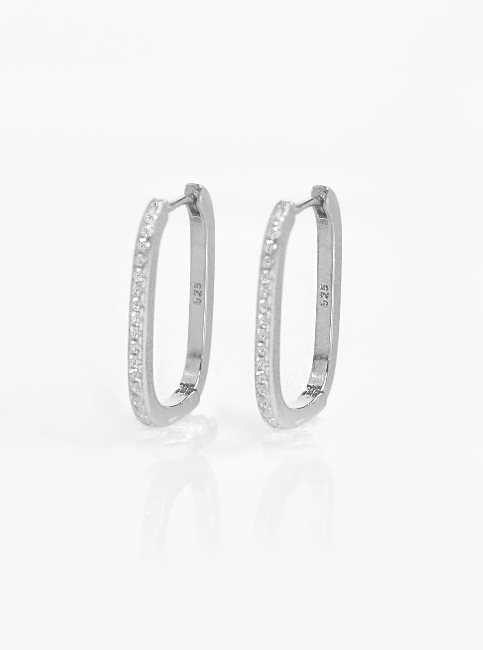 U Shaped Huggie with CZ Earring