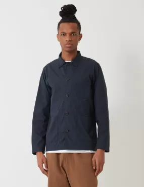 Universal Works Baker Overshirt (Poplin) - Navy Blue