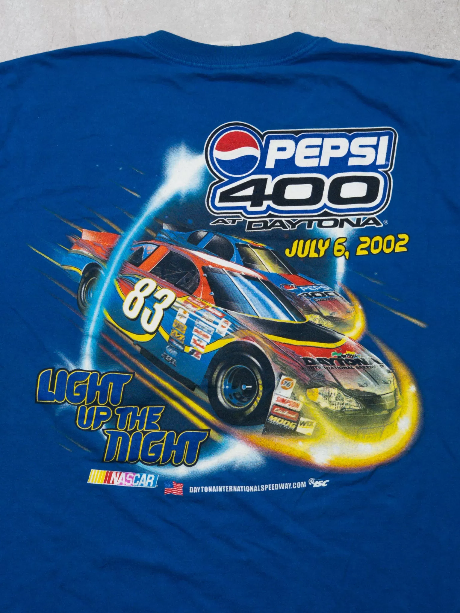 Vintage '02 Blue Pepsi Dayona 400 Racing Tee (L)