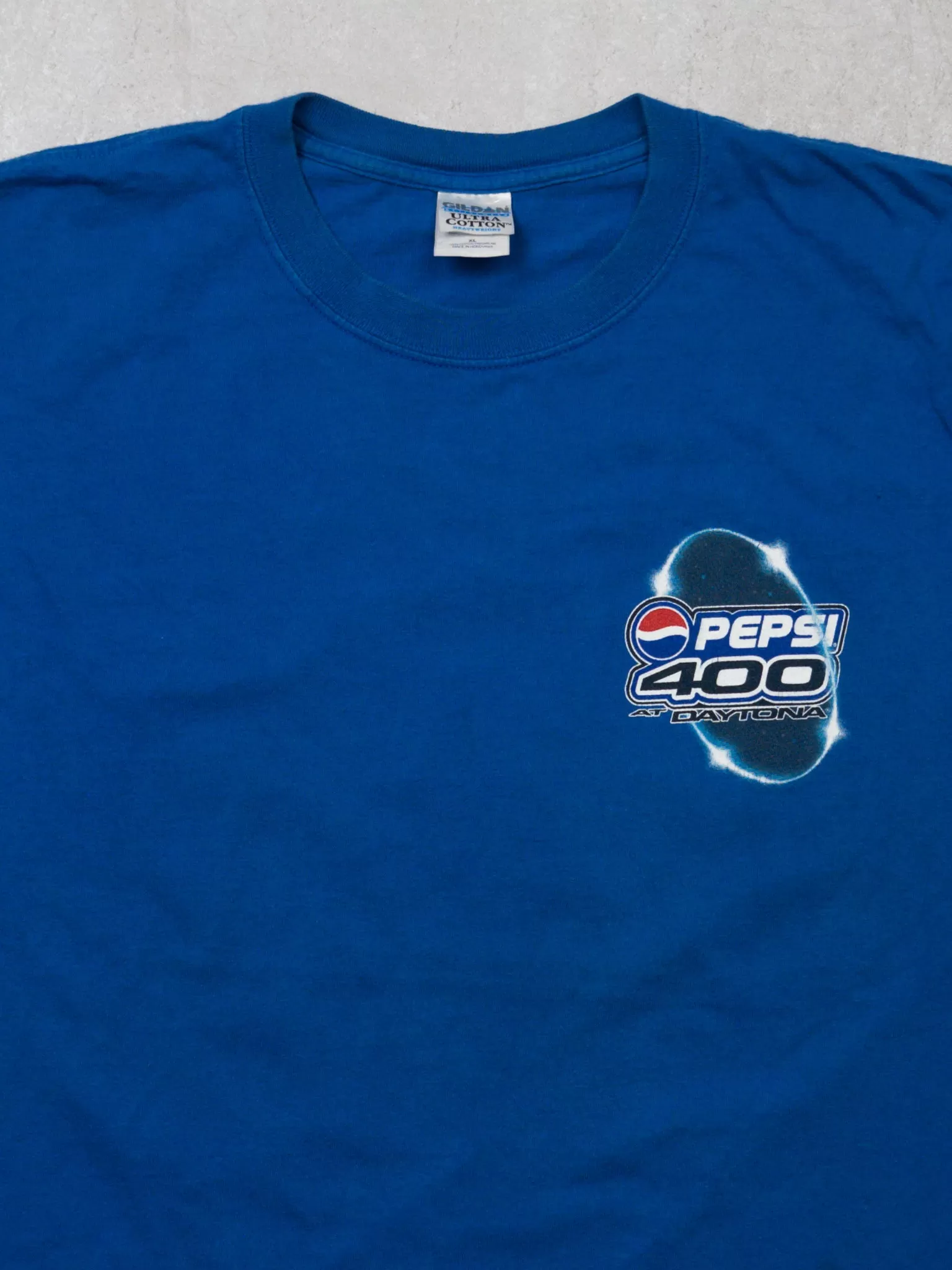 Vintage '02 Blue Pepsi Dayona 400 Racing Tee (L)