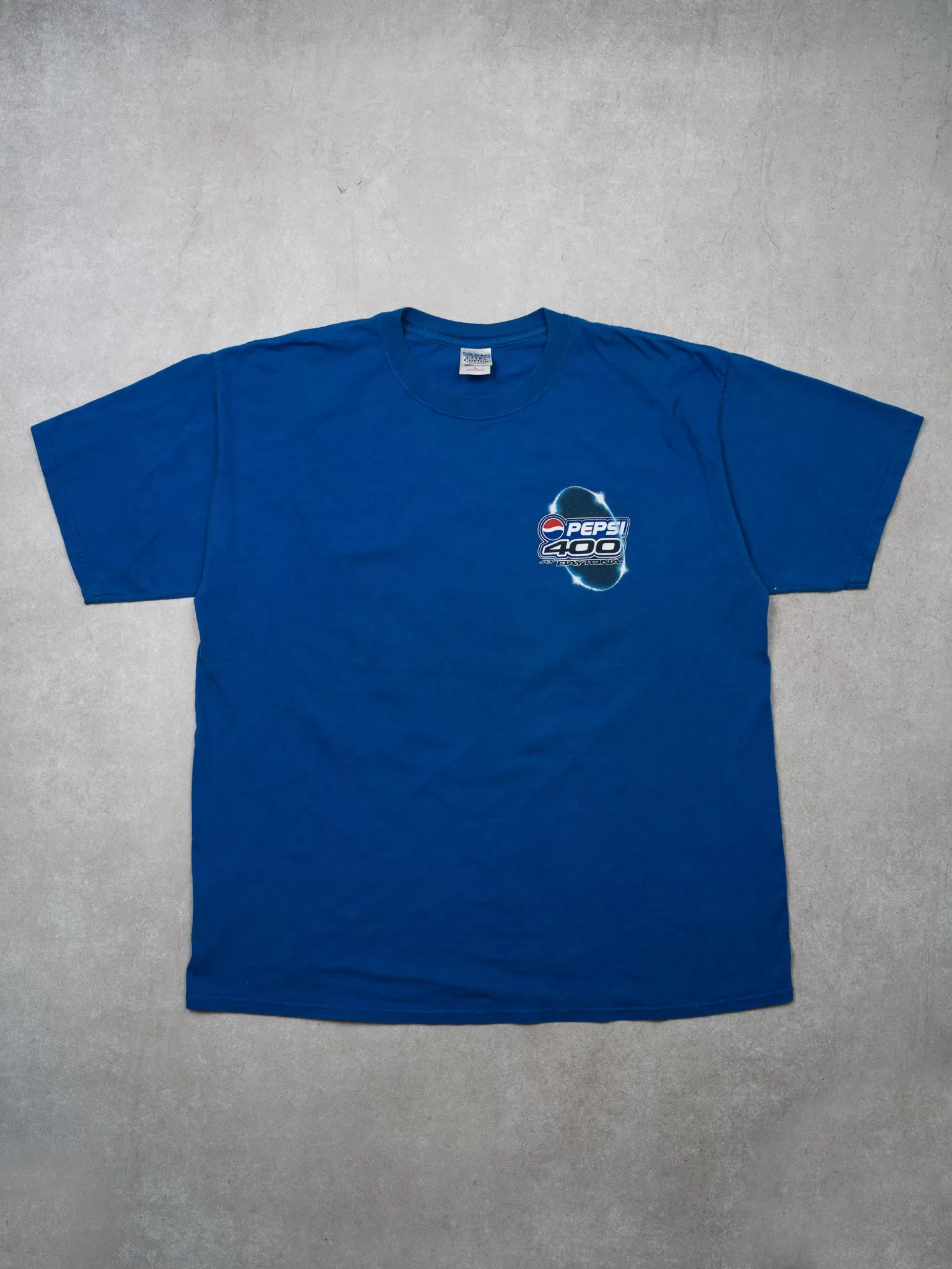 Vintage '02 Blue Pepsi Dayona 400 Racing Tee (L)