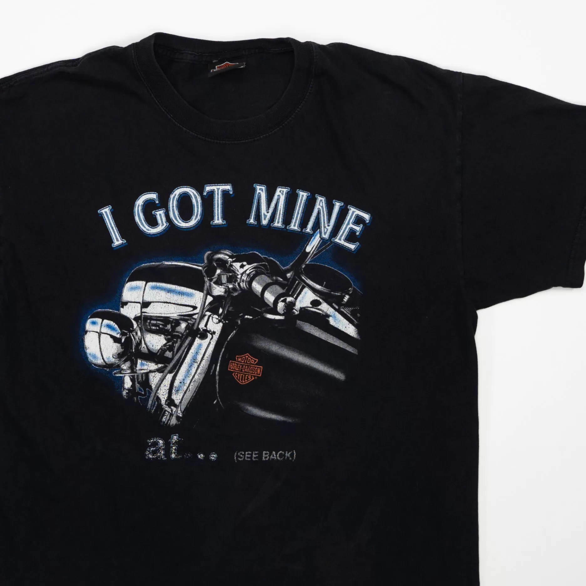 Vintage '03 Black Harley Davidson 'I Got Mine'  Horse Power Tee (M)