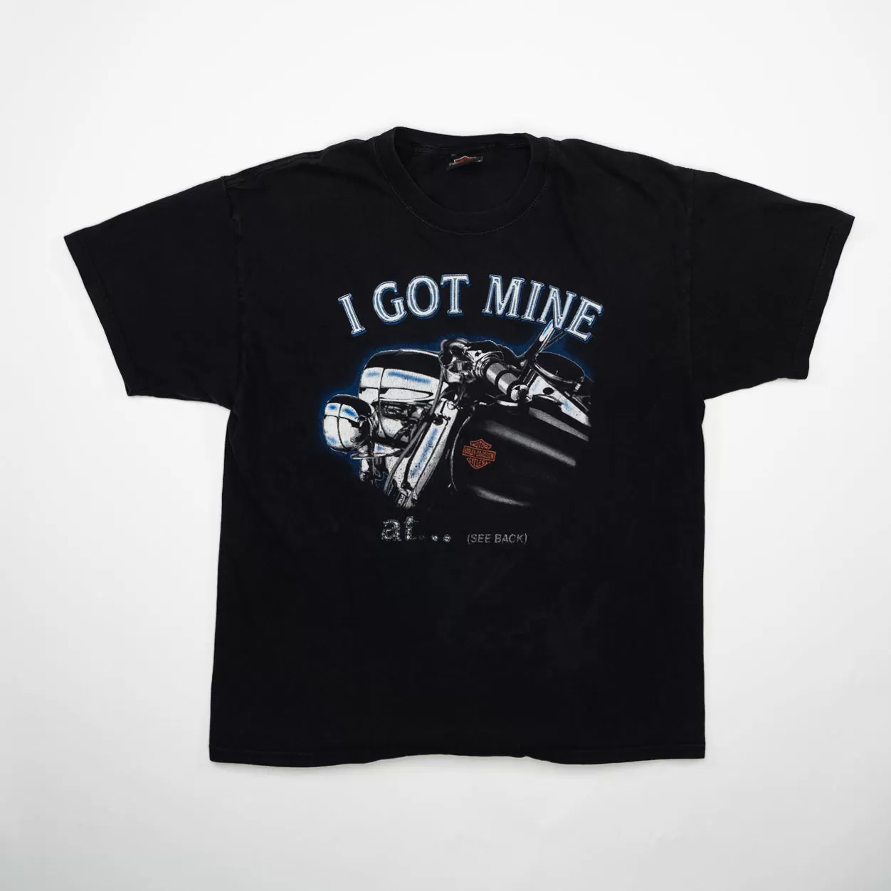 Vintage '03 Black Harley Davidson 'I Got Mine'  Horse Power Tee (M)