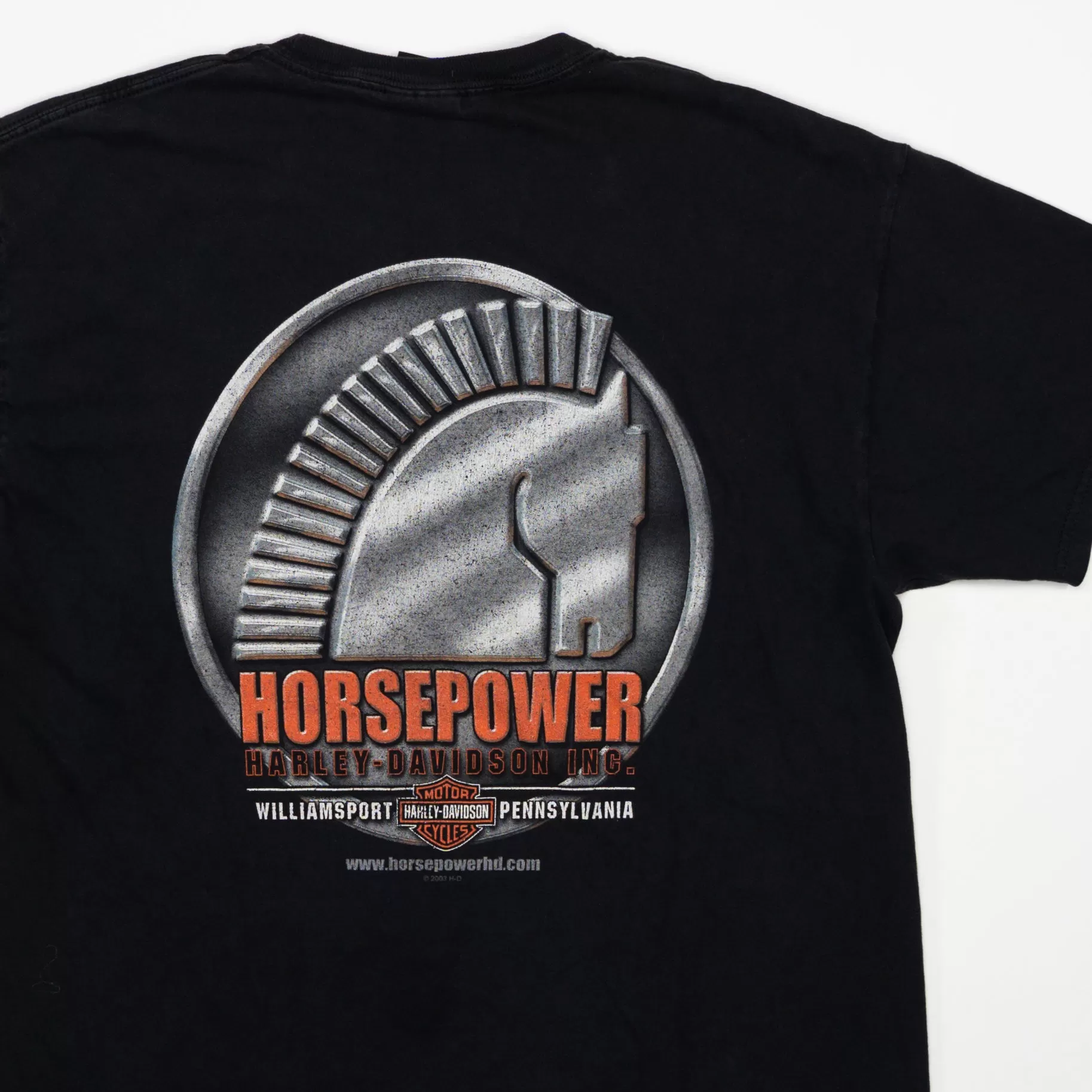 Vintage '03 Black Harley Davidson 'I Got Mine'  Horse Power Tee (M)