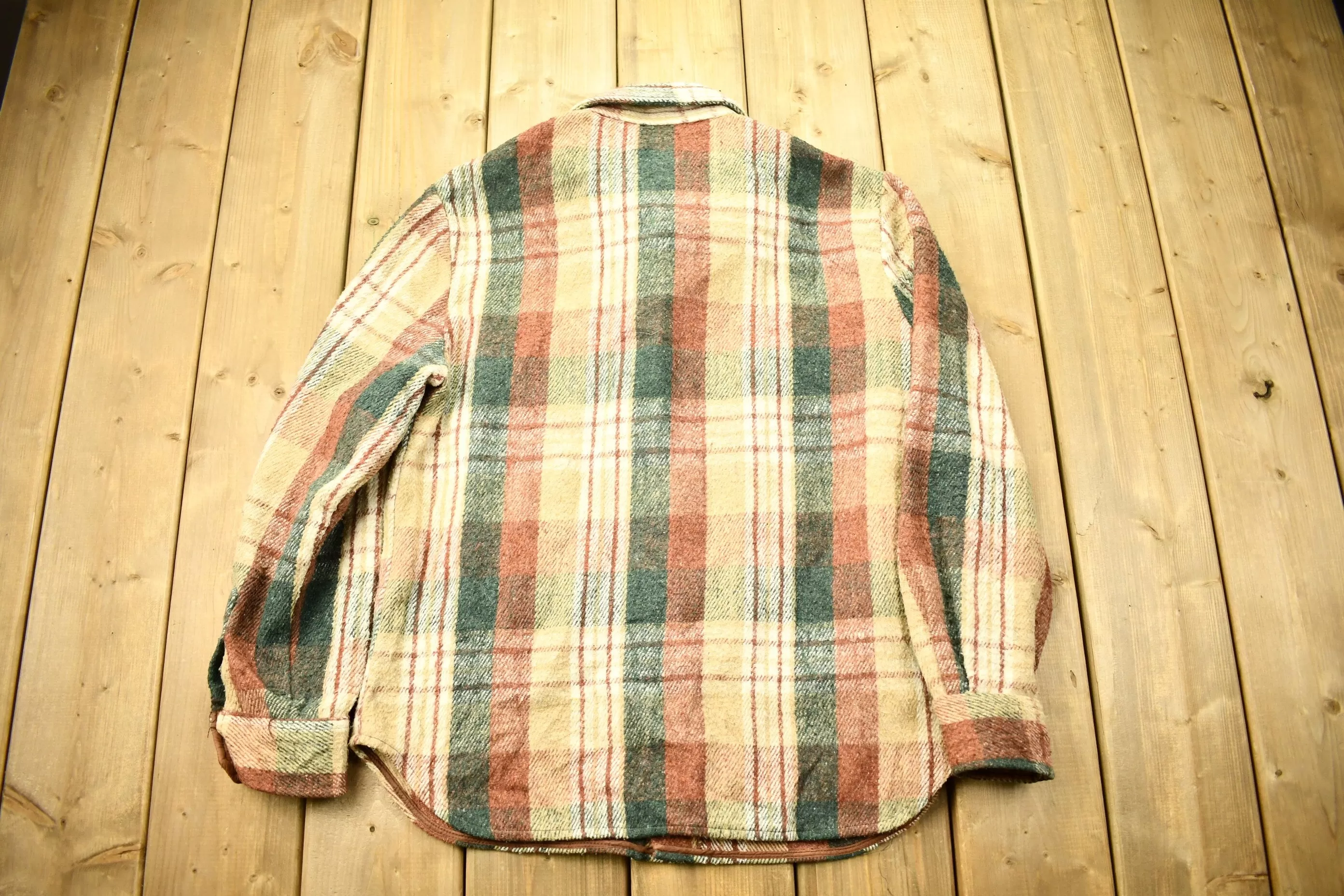 Vintage 1970s Montgomery Ward Button Up Flannel Sweater / Vintage Button Up / True Vintage / Earth Tones / Casual Shirt / Formal Shirt