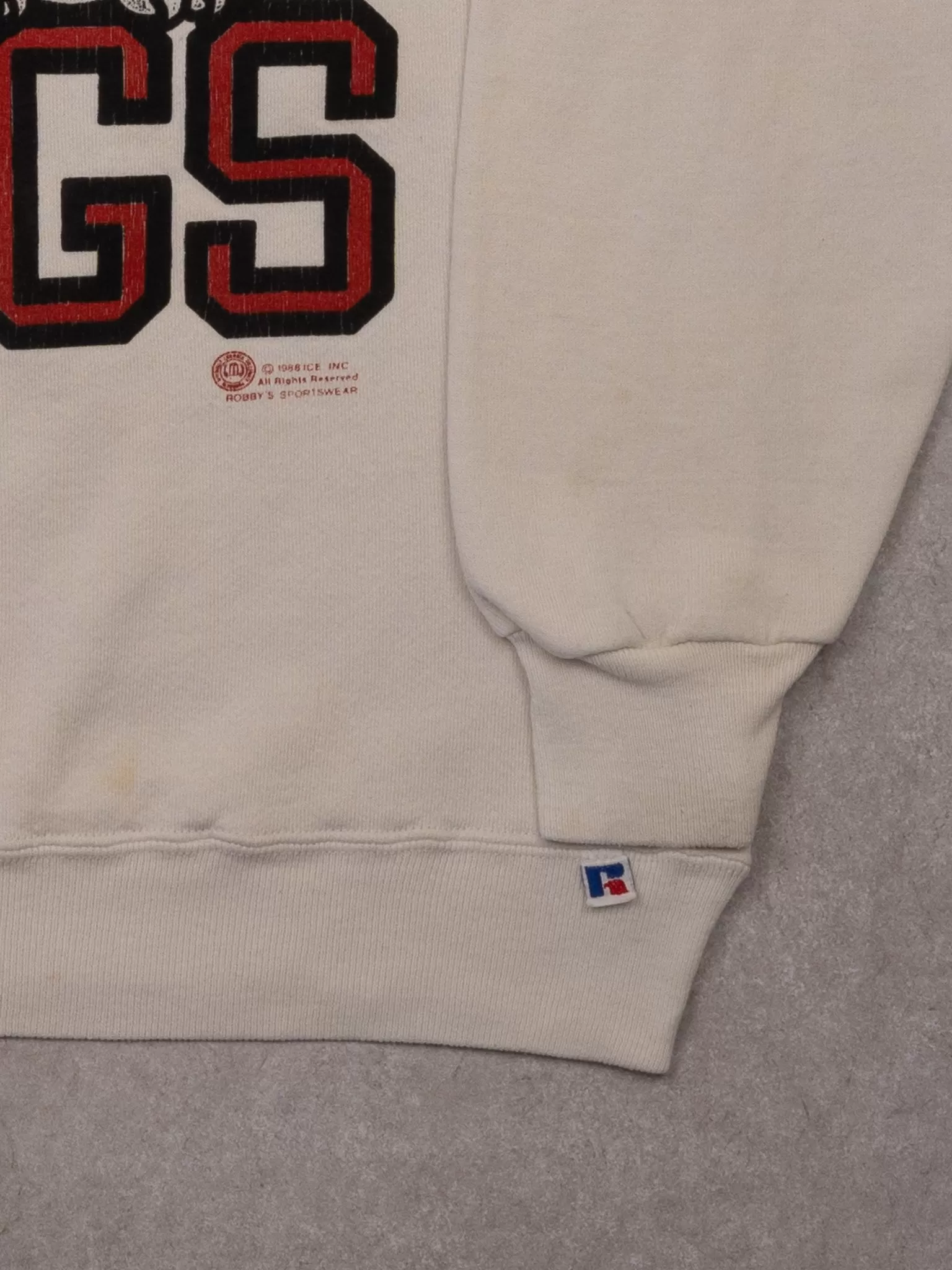 Vintage '88 Cream Dawgs x Russell Athletics Crewneck (L)