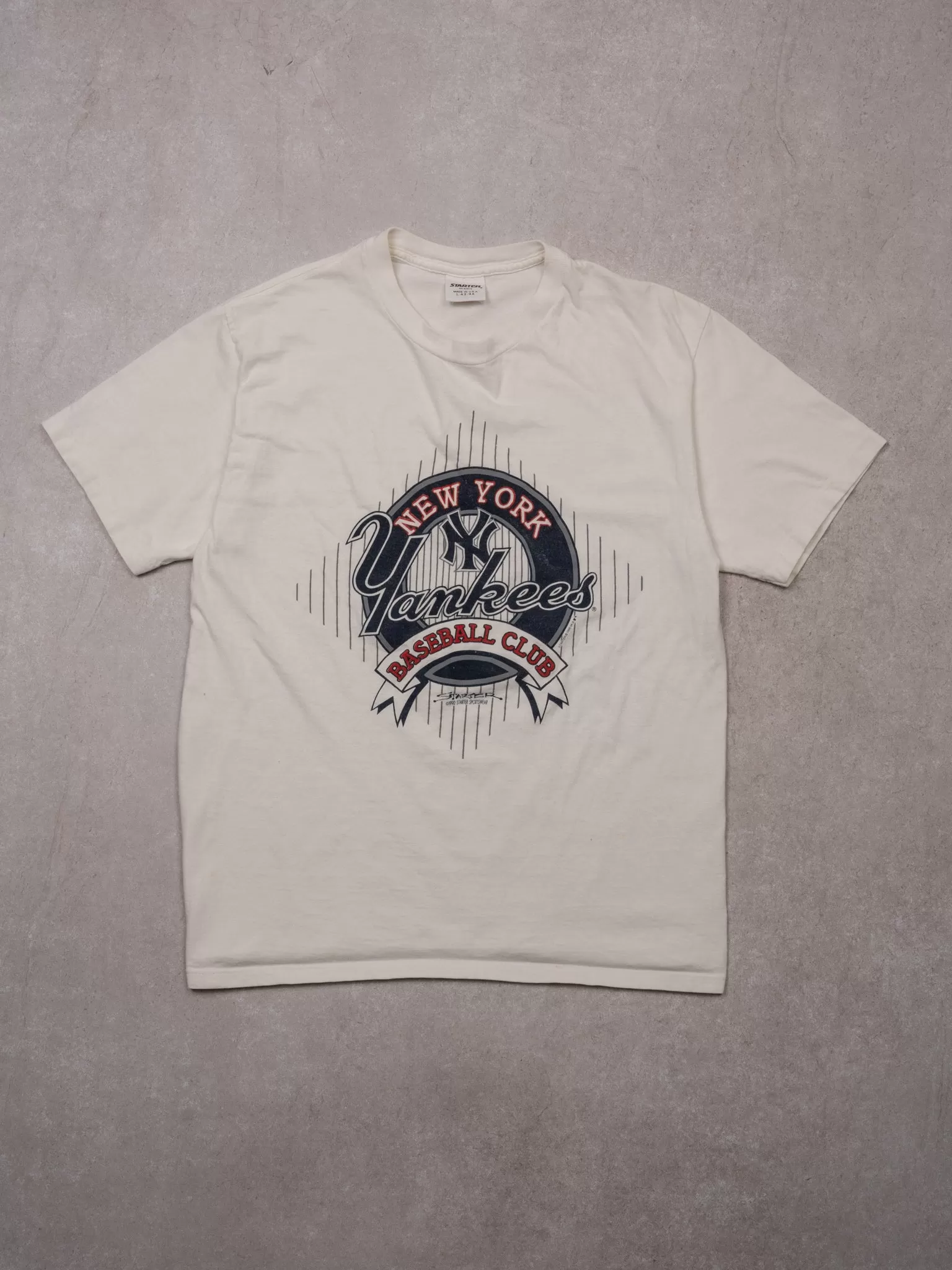 Vintage '90s White New York Yankees Starters Tee (S)