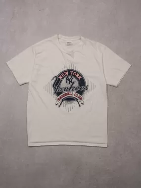 Vintage '90s White New York Yankees Starters Tee (S)