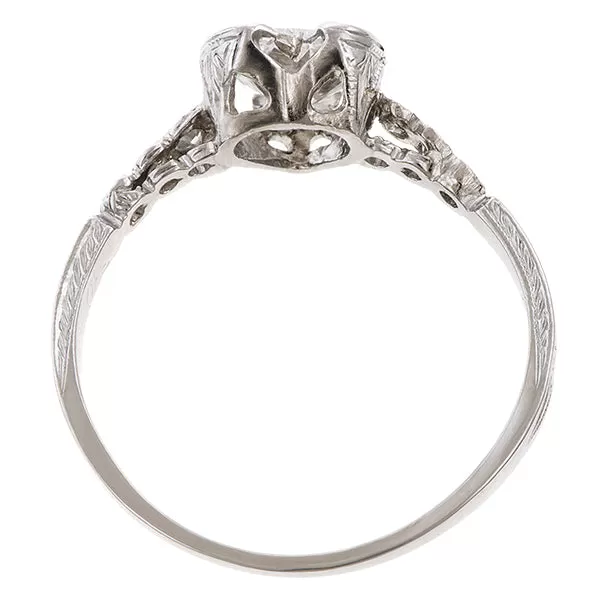 Vintage Engagement Ring, Heart 0.68ct.