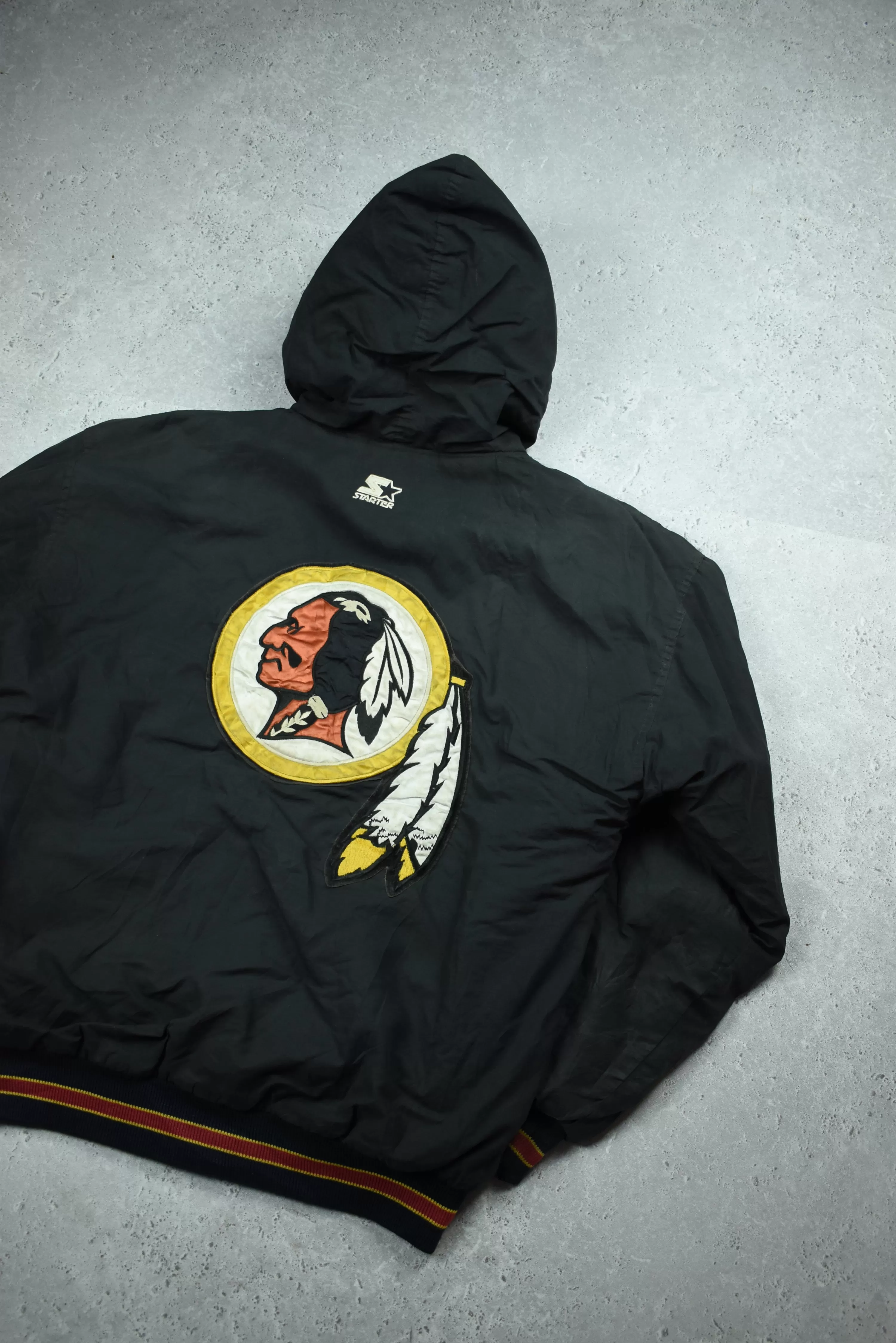 Vintage Redskins Embroidered Parker Jacket Large