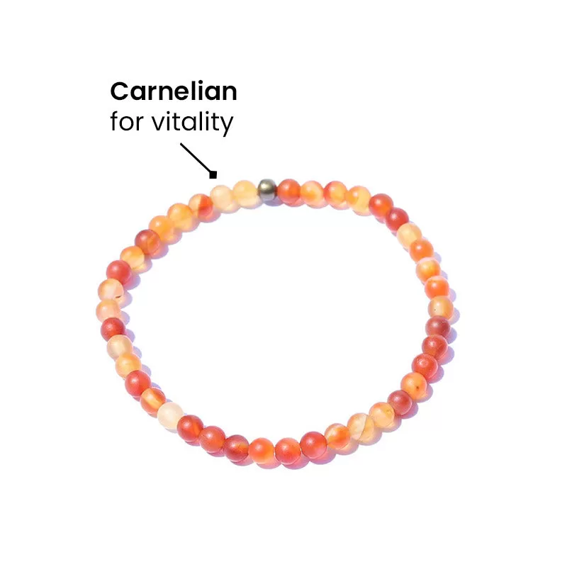 Vitality Matte Carnelian Delicate Bracelet