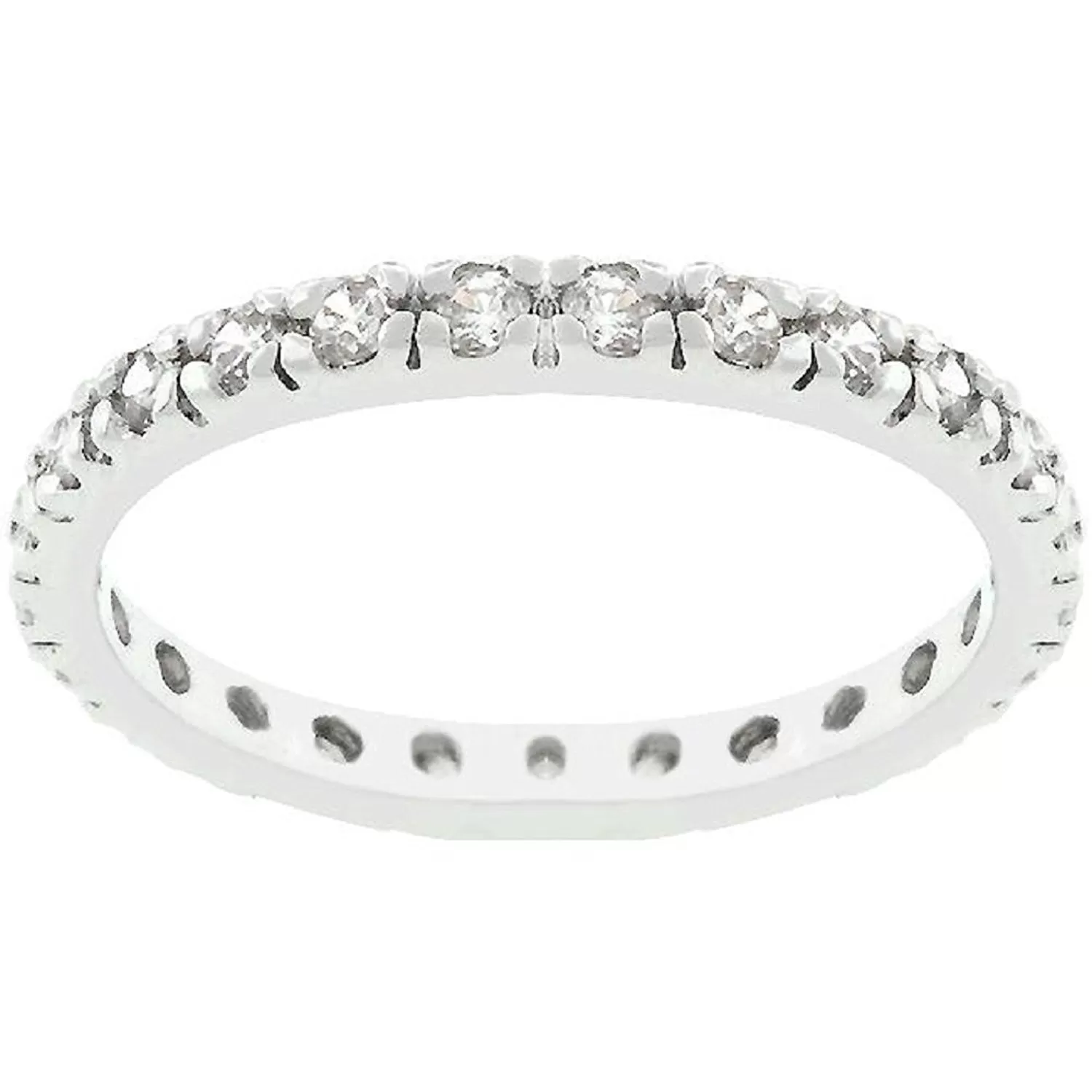 WildKlass Clear Cubic Zirconia Eternity Ring