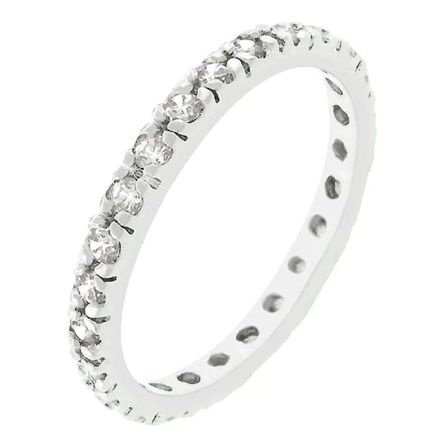 WildKlass Clear Cubic Zirconia Eternity Ring