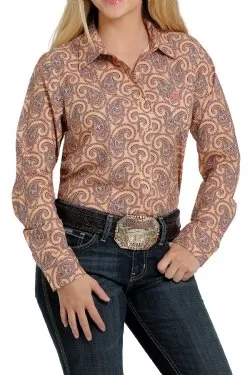 Women's Cinch ArenaFlex Button Down Western Shirt - Orange