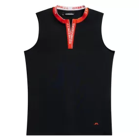 Womens Leya Sleeveless TX Jersey Polo Black - SS24