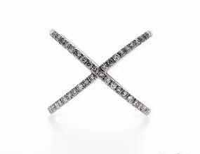 X Diamond Ring (0.39Ctw)