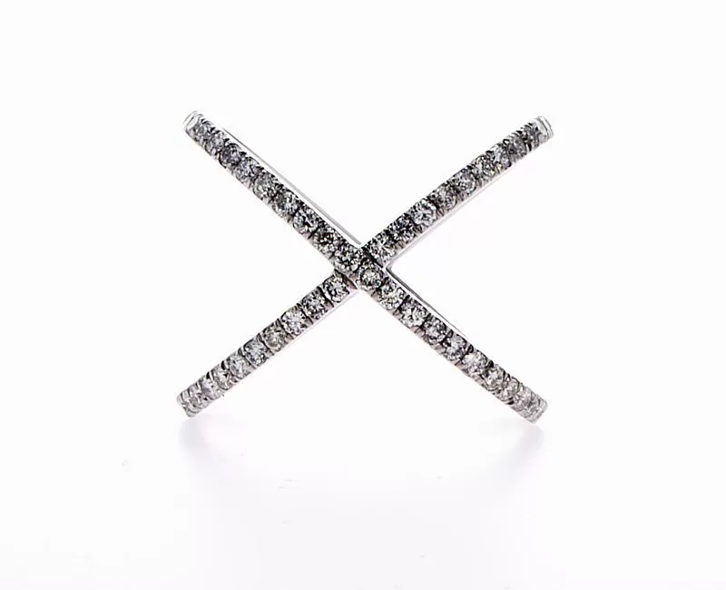 X Diamond Ring (0.39Ctw)