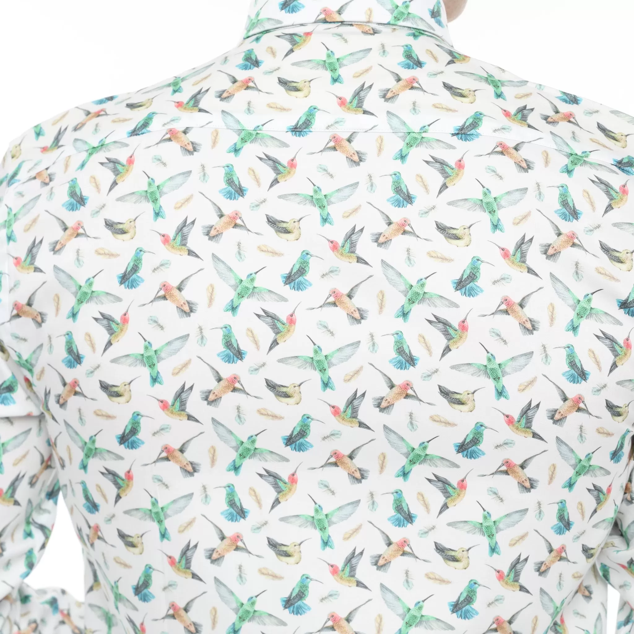 Xact Men's Hummingbird Print Long Sleeved Shirt, Regular Fit